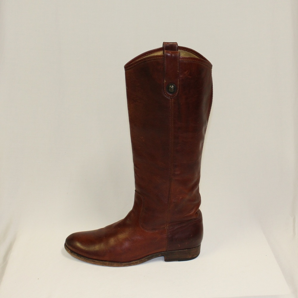 Frye Melissa Button Lug Tall Leather Riding Boot